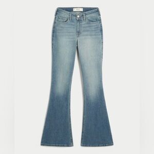 Hollister Women’s High Rise Medium Wash Flare Jeans, Sz. 8R NEW WITH TAGS